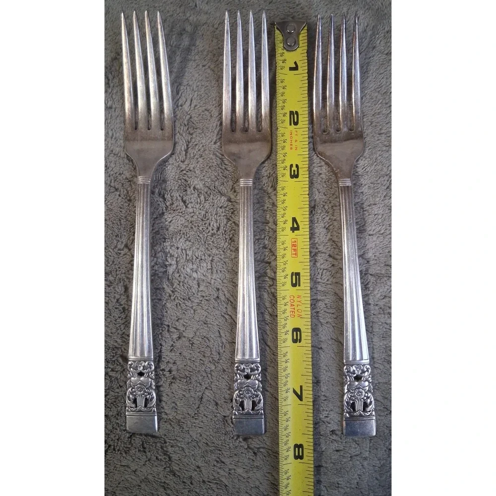 Lot of 3 Vintage Oneida Community Coronation Standard Dinner Forks 1936